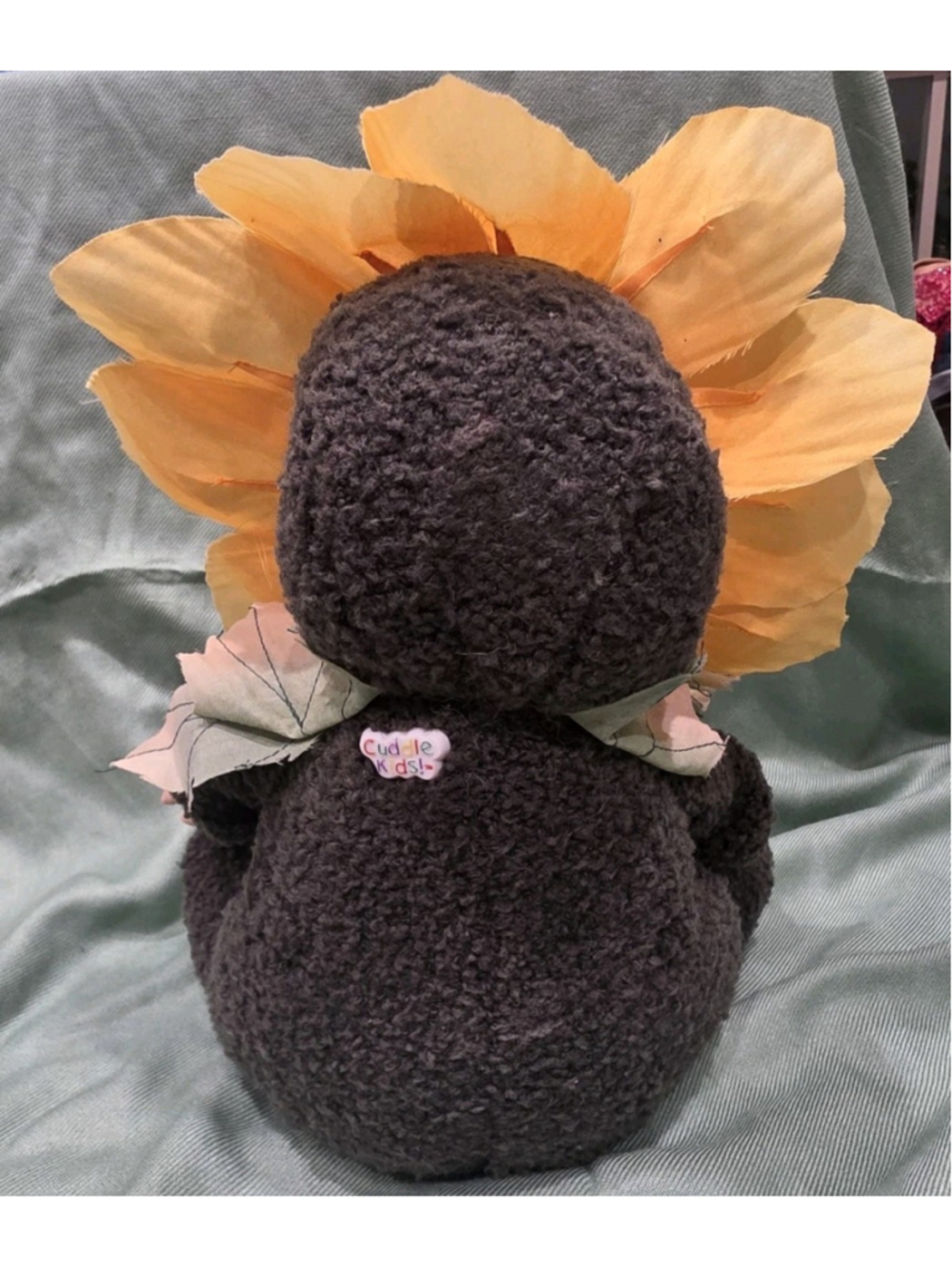 VTG Geppeddo Cuddle Kids Sunflower Baby Porcelain Face Plush Doll w/ Tags Decor - Picture 3 of 7